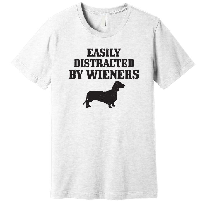 Wiener Dog Funny Weiner Doxie Dachshund Mom Dad Gift Premium T-Shirt