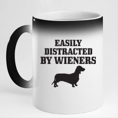 Wiener Dog Funny Weiner Doxie Dachshund Mom Dad Gift 11oz Black Color Changing Mug