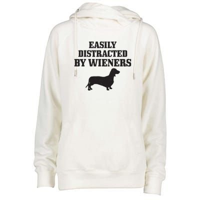 Wiener Dog Funny Weiner Doxie Dachshund Mom Dad Gift Womens Funnel Neck Pullover Hood