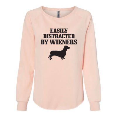 Wiener Dog Funny Weiner Doxie Dachshund Mom Dad Gift Womens California Wash Sweatshirt