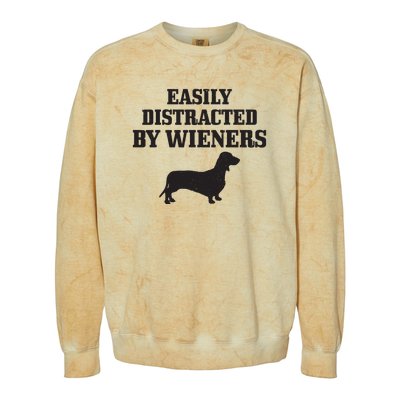 Wiener Dog Funny Weiner Doxie Dachshund Mom Dad Gift Colorblast Crewneck Sweatshirt