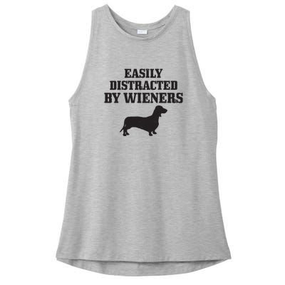 Wiener Dog Funny Weiner Doxie Dachshund Mom Dad Gift Ladies PosiCharge Tri-Blend Wicking Tank