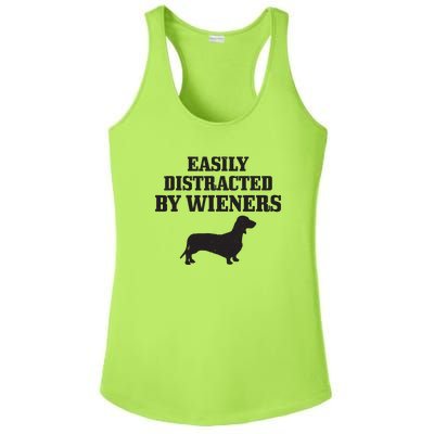 Wiener Dog Funny Weiner Doxie Dachshund Mom Dad Gift Ladies PosiCharge Competitor Racerback Tank