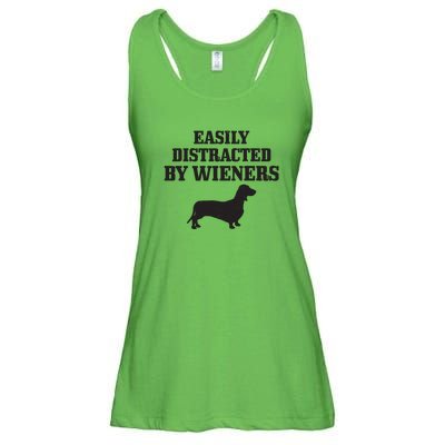 Wiener Dog Funny Weiner Doxie Dachshund Mom Dad Gift Ladies Essential Flowy Tank