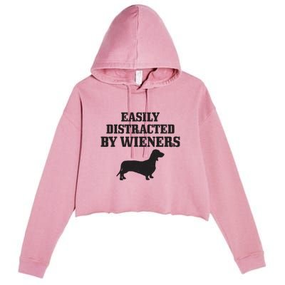 Wiener Dog Funny Weiner Doxie Dachshund Mom Dad Gift Crop Fleece Hoodie