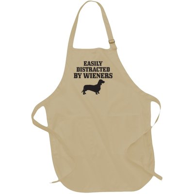 Wiener Dog Funny Weiner Doxie Dachshund Mom Dad Gift Full-Length Apron With Pockets