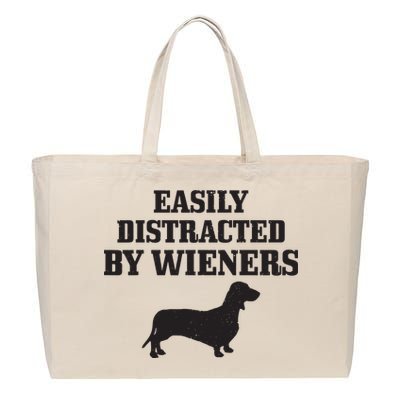 Wiener Dog Funny Weiner Doxie Dachshund Mom Dad Gift Cotton Canvas Jumbo Tote