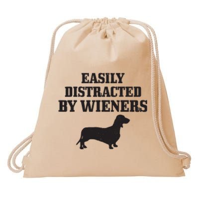 Wiener Dog Funny Weiner Doxie Dachshund Mom Dad Gift Drawstring Bag