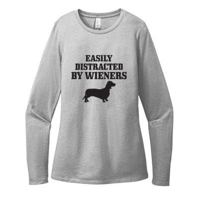 Wiener Dog Funny Weiner Doxie Dachshund Mom Dad Gift Womens CVC Long Sleeve Shirt