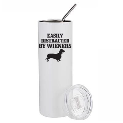 Wiener Dog Funny Weiner Doxie Dachshund Mom Dad Gift Stainless Steel Tumbler