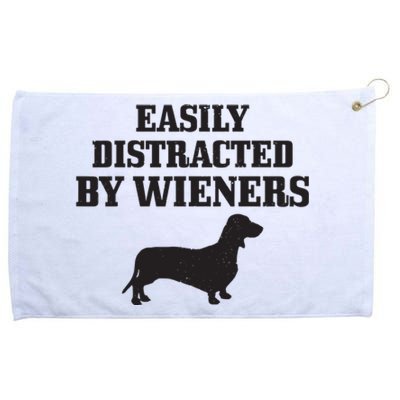 Wiener Dog Funny Weiner Doxie Dachshund Mom Dad Gift Grommeted Golf Towel