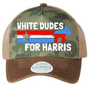 White Dudes For Harris 2024 For President Election Voting 2024 Legacy Tie Dye Trucker Hat