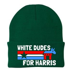 White Dudes For Harris 2024 For President Election Voting 2024 Knit Cap Winter Beanie