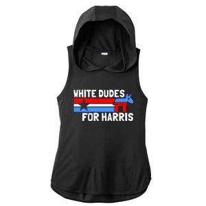 White Dudes For Harris 2024 For President Election Voting 2024 Ladies PosiCharge Tri-Blend Wicking Draft Hoodie Tank