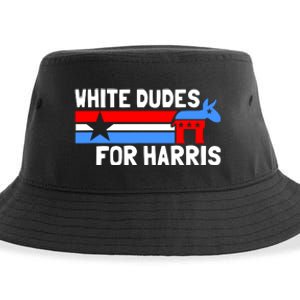 White Dudes For Harris 2024 For President Election Voting 2024 Sustainable Bucket Hat