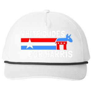 White Dudes For Harris 2024 For President Election Voting 2024 Snapback Five-Panel Rope Hat