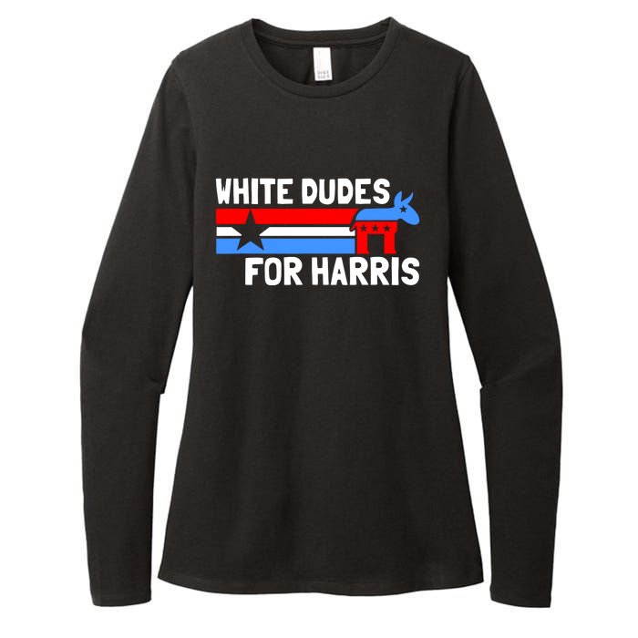 White Dudes For Harris 2024 For President Election Voting 2024 Womens CVC Long Sleeve Shirt