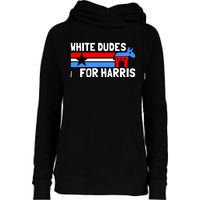 White Dudes For Harris 2024 For President Election Voting 2024 Womens Funnel Neck Pullover Hood