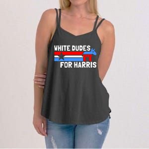 White Dudes For Harris 2024 For President Election Voting 2024 Women's Strappy Tank