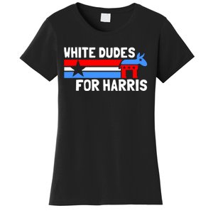 White Dudes For Harris 2024 For President Election Voting 2024 Women's T-Shirt