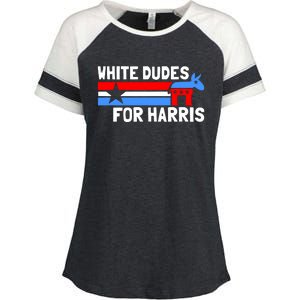 White Dudes For Harris 2024 For President Election Voting 2024 Enza Ladies Jersey Colorblock Tee