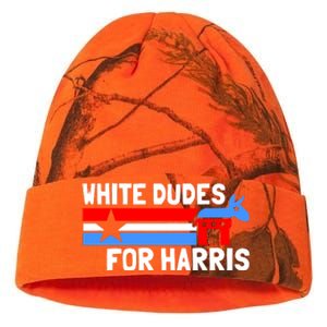 White Dudes For Harris 2024 For President Election Voting 2024 Kati Licensed 12" Camo Beanie