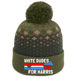 White Dudes For Harris 2024 For President Election Voting 2024 The Baniff Cuffed Pom Beanie