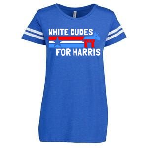 White Dudes For Harris 2024 For President Election Voting 2024 Enza Ladies Jersey Football T-Shirt