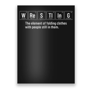 Wrestling Definition Funny Wrestler Periodic Elements Poster