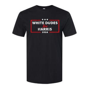 White Dudes For Harris 2024 For President Election Voting 2024 Softstyle CVC T-Shirt