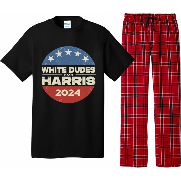 White Dudes For Harris 2024 For President Election Voting 2024 Pajama Set