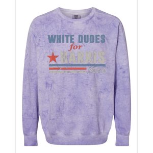 White Dudes For Harris 2024 For President Election Voting 2024 Colorblast Crewneck Sweatshirt