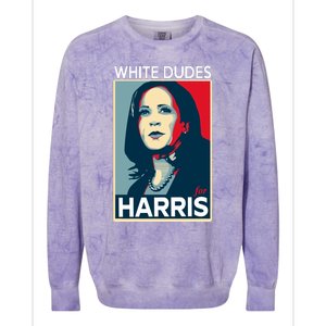 White Dudes For Harris 2024 For President Election Voting 2024 Colorblast Crewneck Sweatshirt