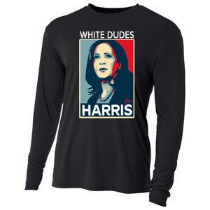 White Dudes For Harris 2024 For President Election Voting 2024 Cooling Performance Long Sleeve Crew