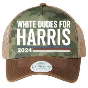 White Dudes For Harris 2024 Legacy Tie Dye Trucker Hat