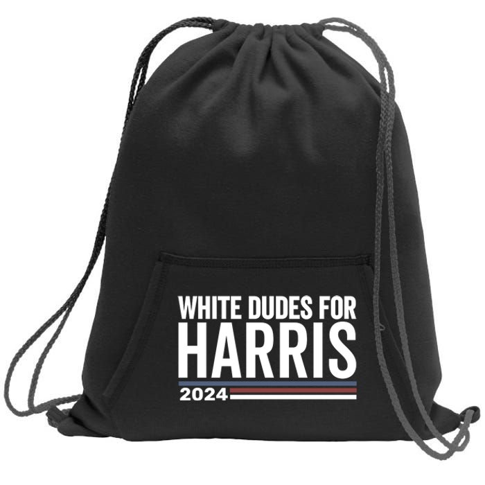 White Dudes For Harris 2024 Sweatshirt Cinch Pack Bag