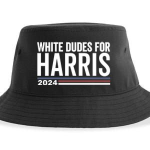 White Dudes For Harris 2024 Sustainable Bucket Hat