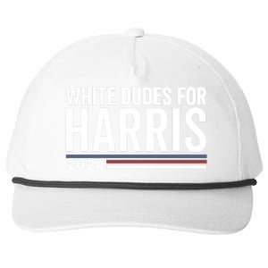 White Dudes For Harris 2024 Snapback Five-Panel Rope Hat