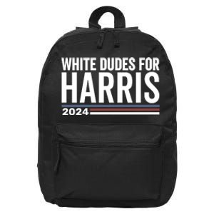 White Dudes For Harris 2024 16 in Basic Backpack