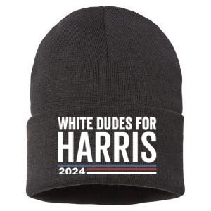 White Dudes For Harris 2024 Sustainable Knit Beanie