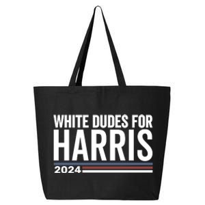 White Dudes For Harris 2024 25L Jumbo Tote