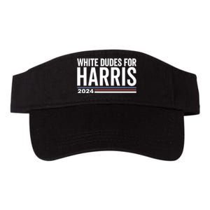 White Dudes For Harris 2024 Valucap Bio-Washed Visor