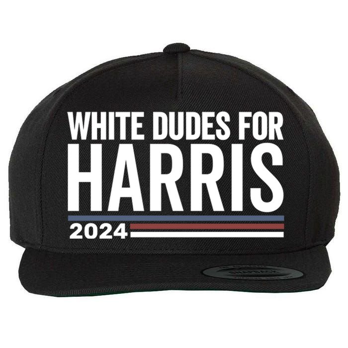 White Dudes For Harris 2024 Wool Snapback Cap