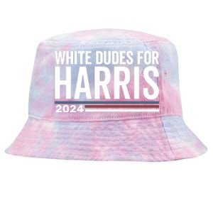 White Dudes For Harris 2024 Tie-Dyed Bucket Hat