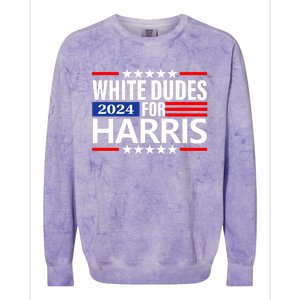 White Dudes For Harris 2024 For President Election Voting 2024 Colorblast Crewneck Sweatshirt