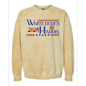 White Dudes For Kamala Harris 2024 Colorblast Crewneck Sweatshirt