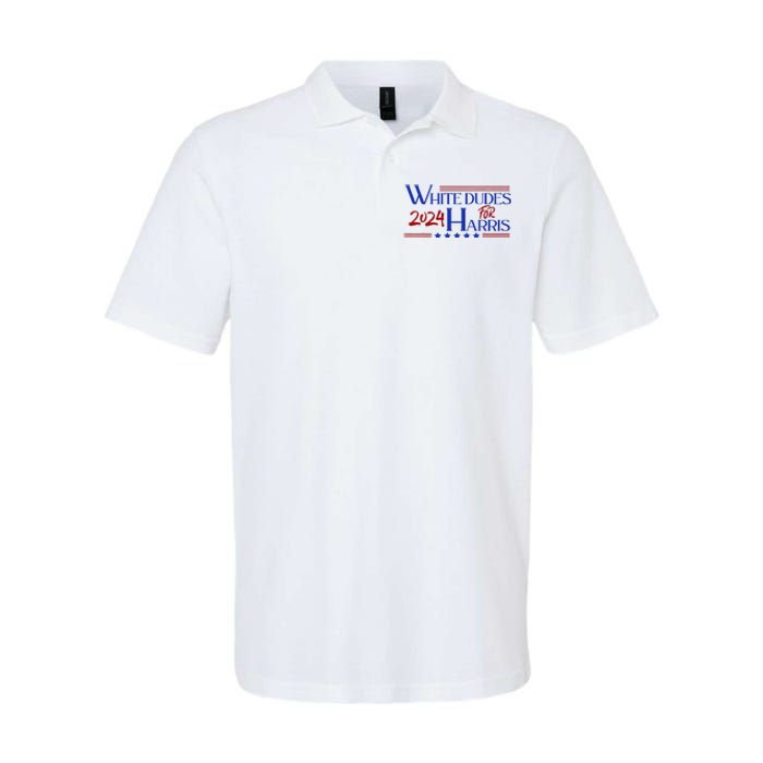 White Dudes For Kamala Harris 2024 Softstyle Adult Sport Polo