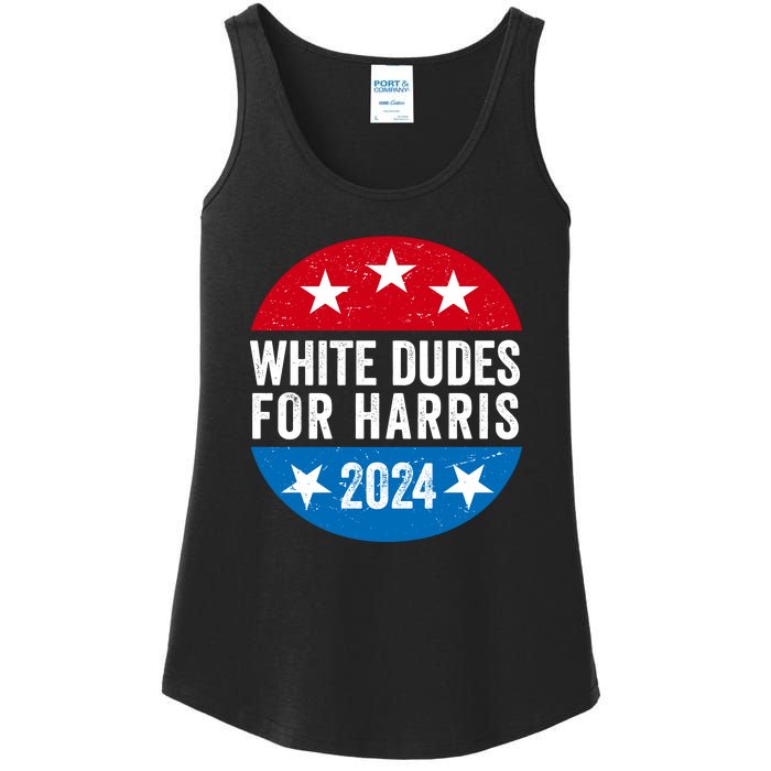 White Dudes For Harris 2024 For President Election Voting 2024 Ladies Essential Tank