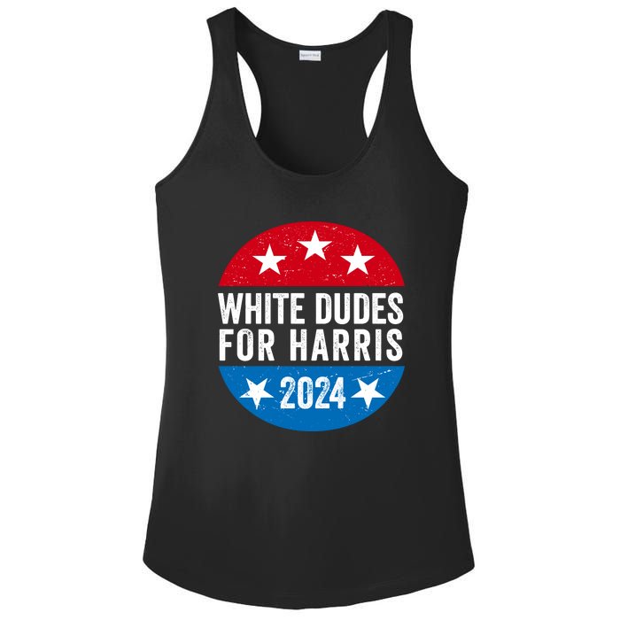 White Dudes For Harris 2024 For President Election Voting 2024 Ladies PosiCharge Competitor Racerback Tank