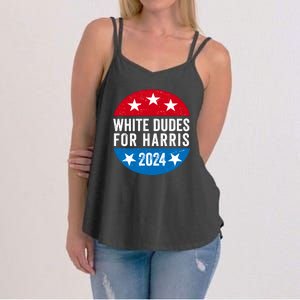 White Dudes For Harris 2024 For President Election Voting 2024 Women's Strappy Tank